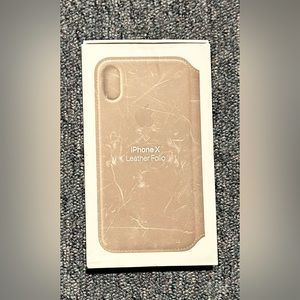 iPhone X leather folio case